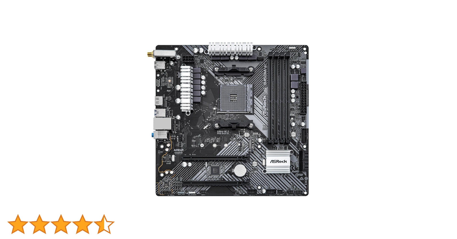 Amazon | ASRock B450M/AC R2.0 AM4 AMD Promontory B450 SATA